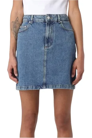 Moschino Nederdel, Dame, Blå, M, Uld, Stilfulde Denim Jeans