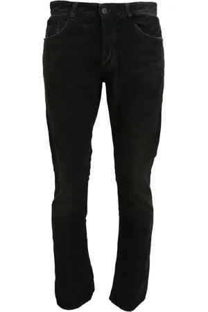 Costume National Jeans, Herre, Grå, M, Denim, Grå Corduroy Denim Jeans