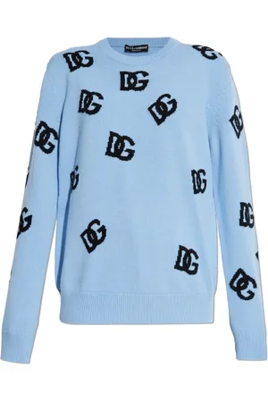 Dolce & Gabbana Strik, Dame, Blå, S, Uld, Uldtrøje