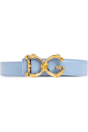 Dolce & Gabbana Tilbehør, Dame, Blå, 80 CM, Suede, Suede bælte