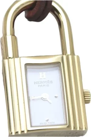 Hermès Pre-owned, Dame, Gul, ONE SIZE, Tyl, Pre-owned Metal watches