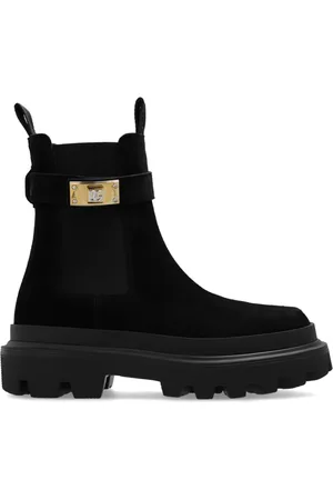 Dolce & Gabbana Sko, Dame, Sort, 38 EU, Suede, Suede Chelsea støvler