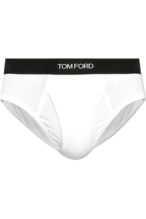 Tom Ford Undertøj, Herre, Hvid, L, Bomuld, Briefs med logo