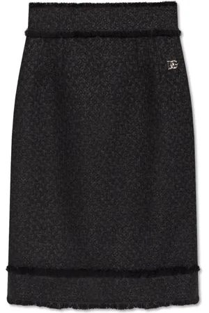 Dolce & Gabbana Nederdel, Dame, Sort, M, Uld, Nederdel med logo