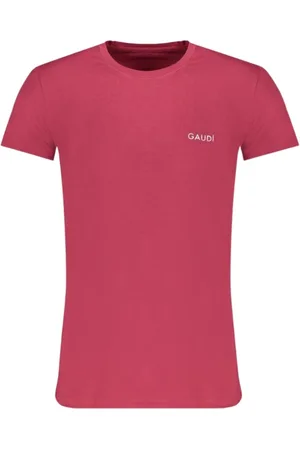 Gaudi Top, Herre, Rød, L, Moderne Print Logo Kortærmet T-shirt