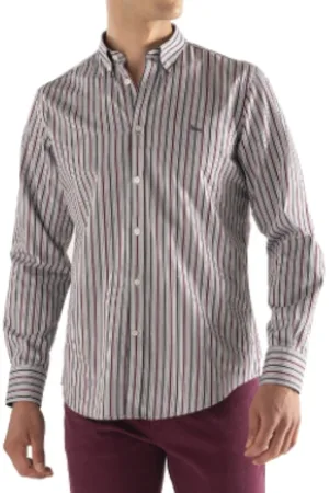 HARMONT&BLAINE Skjorte, Herre, Flerfarvet, 3XL, Bomuld, Stribet Regular Fit Bomuldsskjorte