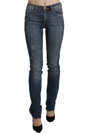 ERMANNO SCERVINO Jeans, Dame, Blå, W26, Denim, Blå Vasket Skinny Denim Jeans