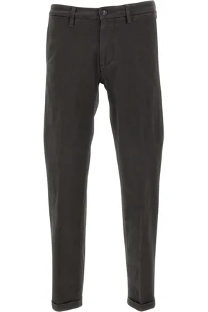 RE-HASH Bukser, Herre, Grå, W40, Bomuld, Chinos Bukser Grå Slim Fit