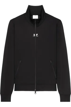 Courrèges Sweathshirts & Hoodies, Herre, Sort, L, Polyester, Jersey Tracksuit Jakke med AC Logo