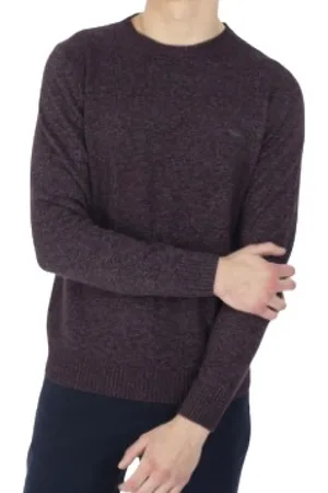 HARMONT&BLAINE Strik, Herre, Rød, 3XL, Uld, Bordeaux Sweater med ikonisk Bassotto-broderi