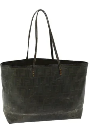 Fendi Pre-owned, Dame, Brun, ONE SIZE, Tyl, Pre-owned Canvas totes