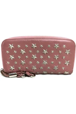 Jimmy Choo Pre-owned, Dame, Lyserød, ONE SIZE, Tyl, Pre-owned Laeder punge