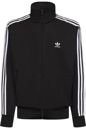 adidas Sweathshirts & Hoodies, Herre, Sort, XL, Uld, Højhalset sort sweatshirt med fuld lynlås