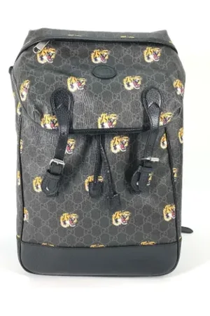 Gucci Pre-owned, Herre, Sort, ONE SIZE, Tyl, Pre-owned Canvas gucci-tasker
