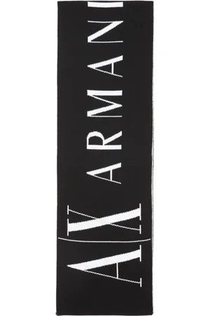 Armani Exchange Tilbehør, Dame, Sort, ONE SIZE, Ikonisk Sort Tørklæde