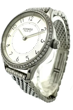 Hermès Pre-owned, Dame, Hvid, ONE SIZE, Tyl, Pre-owned Rustfrit stal watches