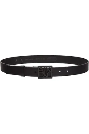 Armani Exchange Tilbehør, Dame, Sort, 95 CM, Læder, Sorte bælter til sporty hverdagsbrug