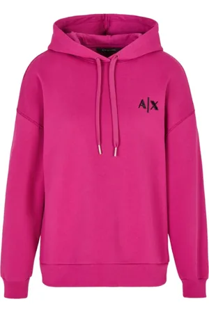 Armani Exchange Sweathshirts & Hoodies, Dame, Lyserød, M, Uld, Fuchsia Hættetrøje Aw24