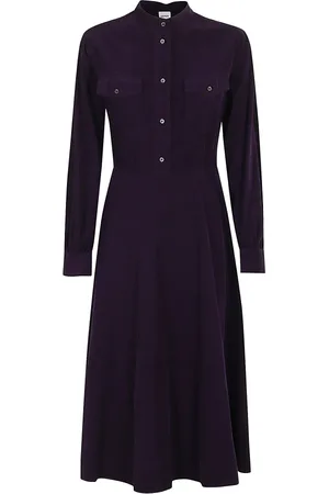 Aspesi Kjole, Dame, Lilla, XS, Uld, Stilfuld Kjole MOD 2926