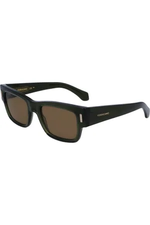 Salvatore Ferragamo Tilbehør, unisex, Grøn, 53 MM, Uld, Stilfulde solbriller Sf2011S 320
