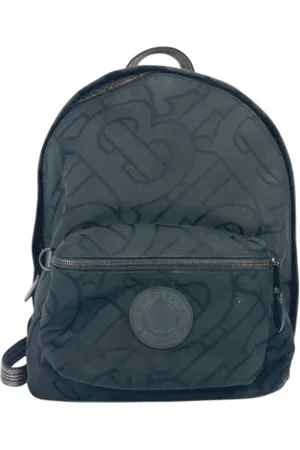 Burberry Pre-owned, Dame, Sort, ONE SIZE, Tyl, Pre-owned Canvas rygsaekke
