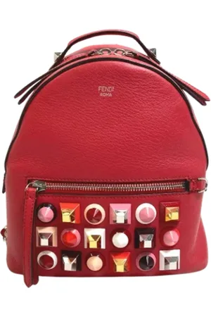 Fendi Pre-owned, Dame, Rød, ONE SIZE, Uld, Pre-owned Laeder fendi-tasker