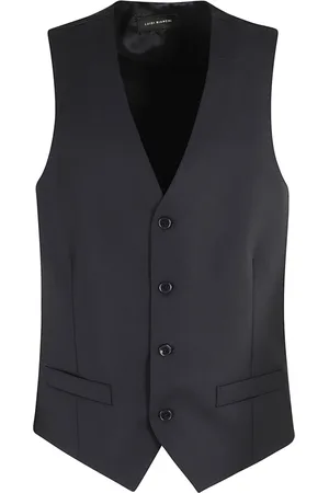 LUIGI BIANCHI MANTOVA Jakkesæt, Herre, Blå, 2XL, Uld, Stilfuld Gilet til Mænd