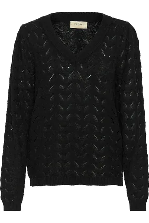 Cream Strik, Dame, Sort, S, Uld, Sort Strik Pullover Sweater