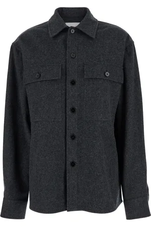 Jil Sander Jakke, Dame, Grå, S, Uld, Klassisk grå skjorte med lange ærmer