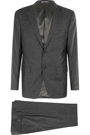 corneliani Jakkesæt, Herre, Grå, 2XL, Uld, Twill Uld Grå Dragt