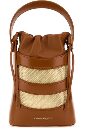 Alexander McQueen Taske, Dame, Brun, ONE SIZE, Uld, Mini The Rise bucket taske