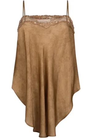 Mes Demoiselles Top, Dame, , M, Silke Blonde Camisole Top Taupe Orlane