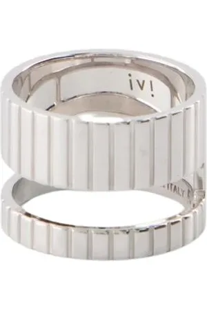 IVI Tilbehør, Dame, Gul, 52 MM, Uld, Sølvtonet Rhodium Slot Ring Core