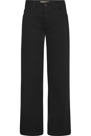 Mos Mosh Jeans, Dame, Sort, W30, Uld, Deluxe Sorte Jeans med Afslappet Pasform