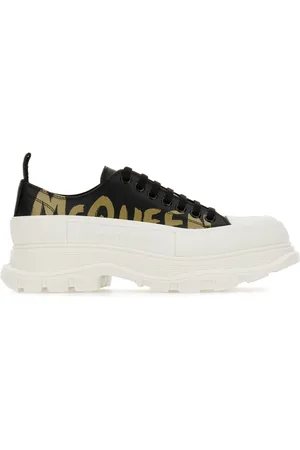 Alexander McQueen Sko, Herre, Sort, 40 1/2 EU, Uld, Moderne Sneakers til Trendy Stil