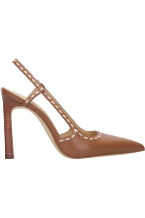 Michael Kors Sko, Dame, Brun, 40 1/2 EU, Læder, Alora High Sling Læder Pumps Brun