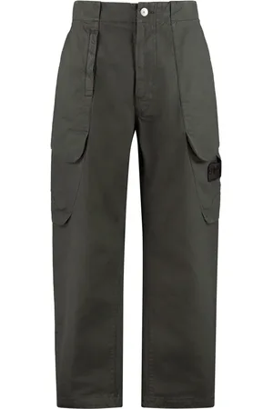 Stone Island Bukser, Herre, Grøn, S, Bomuld, Bomuldsbukser med flere lommer