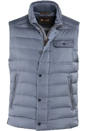 MOORER Jakke, Herre, Blå, 4XL, Iridescent Vandtæt Vest med Gåsedun