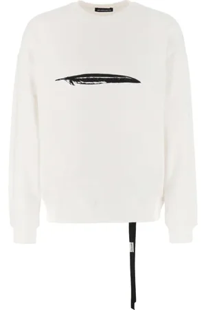 ANN DEMEULEMEESTER Sweathshirts & Hoodies, Herre, Hvid, S, Uld, Afslappet Stil Sweatshirt