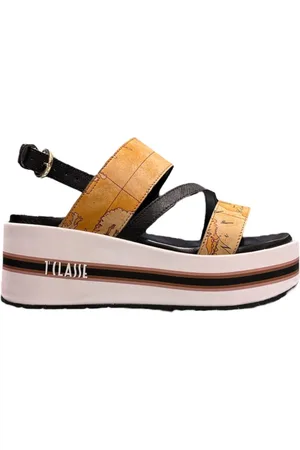 ALVIERO MARTINI 1A CLASSE Sko, Dame, Flerfarvet, 38 EU, Geo Classic Platform Sandal til Kvinder