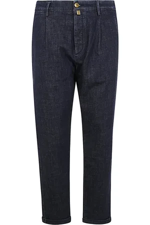 Jacob Cohen Bukser, Herre, Blå, W34, Bomuld, Slim Crop Pencil Pant