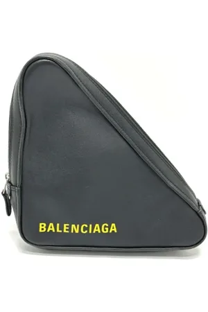 Balenciaga Pre-owned, Herre, Sort, ONE SIZE, Tyl, Pre-owned Laeder clutches