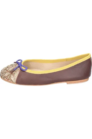 Coral Blue Sko, Dame, Brun, 38 EU, Læder, Læder Ballet Flats til Kvinder