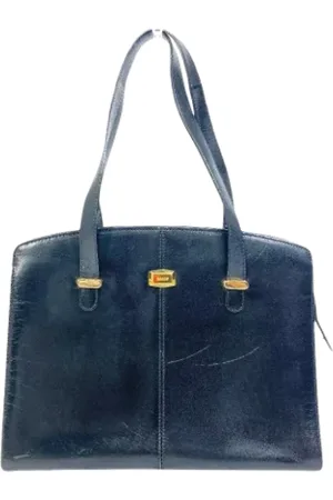Bally Pre-owned, unisex, Sort, ONE SIZE, Uld, Pre-owned Laeder skuldertasker