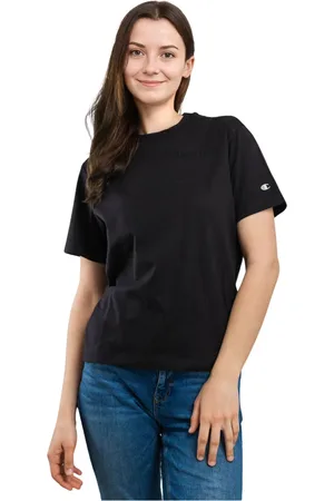 Champion Top, Dame, Sort, M, Bomuld, Dame T-shirt relaxed fit
