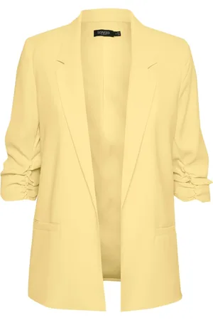 Soaked in Luxury Jakke, Dame, Gul, S, Uld, Pale Banana Blazer Jakke