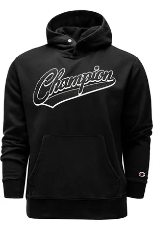 Champion Sweathshirts & Hoodies, Herre, Sort, S, Bomuld, Herre hættetrøje med broderet logo