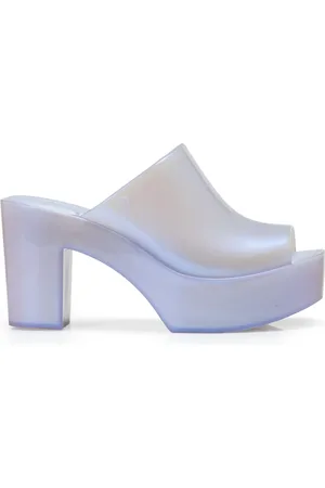 Melissa Sko, Dame, Blå, 38 EU, Perlemor Hvide Mule Sandaler