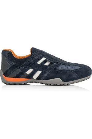 Geox Sko, Herre, Blå, 45 EU, Læder, Herre Snake Sneakers Blå Læder