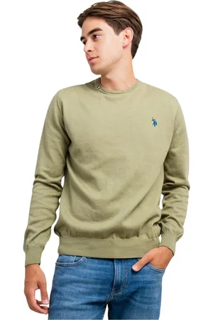 U.S. Polo Assn. Sweathshirts & Hoodies, Herre, Grøn, S, Bomuld, Herre Grøn Sweater 53241-Eh33-246